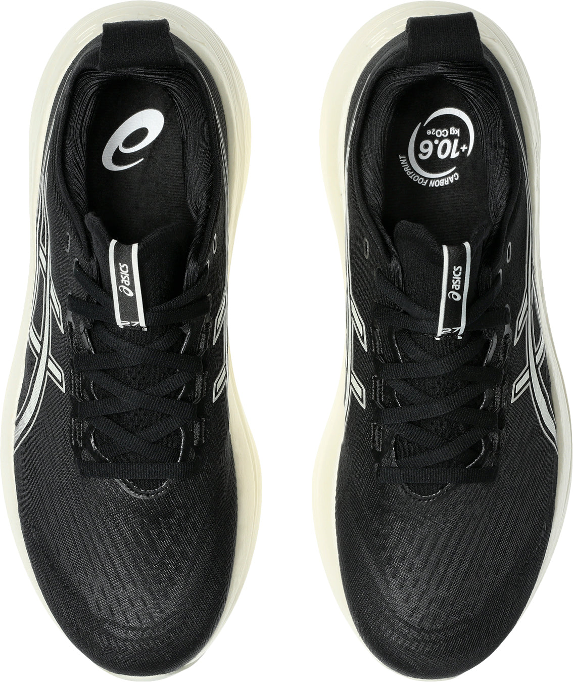 Asics Men's Gel Nimbus 27 Wide Fit Running Shoes - Black