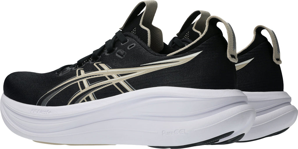 Asics Men's Gel Nimbus 28 Wide Fit Running Shoes - Black