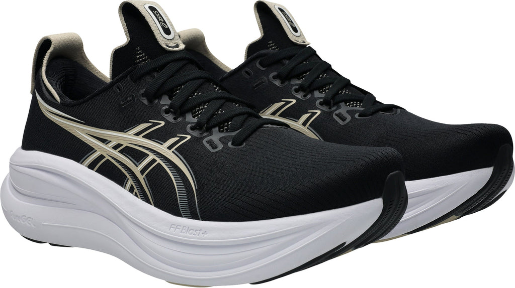 Asics Men's Gel Nimbus 28 Wide Fit Running Shoes - Black