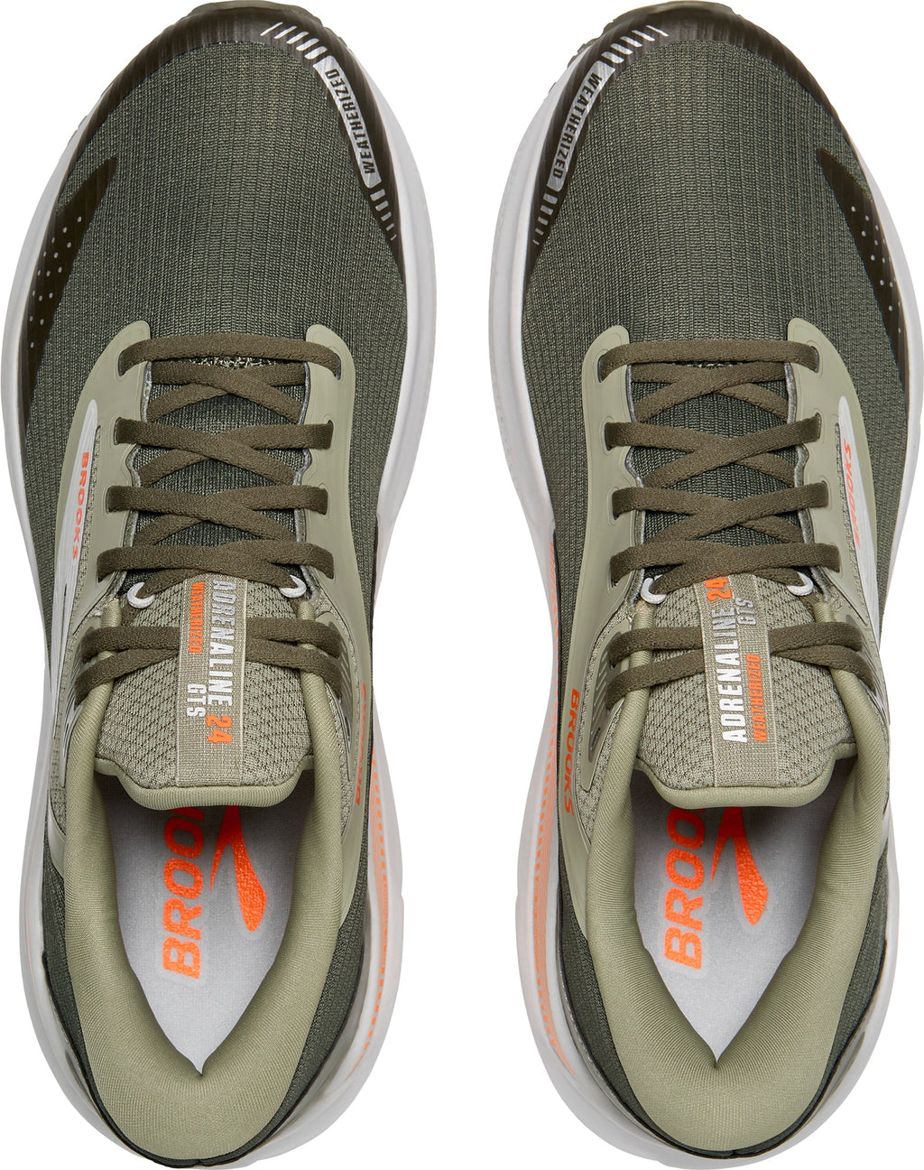 Brooks Men's Adrenaline GTS 24 Weatherized Running Shoes - Green