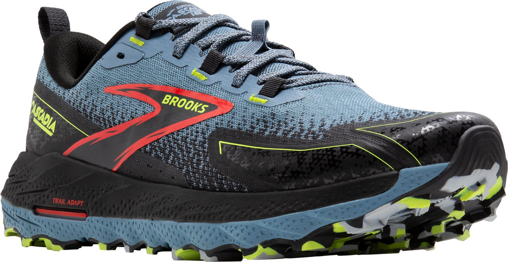 Brooks Men's Cascadia 18 Wide Fit Trail Running Shoes - Blue
