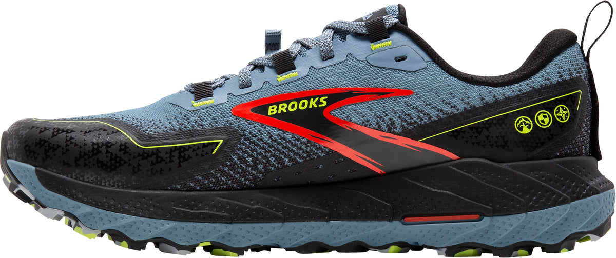 Brooks Men's Cascadia 18 Wide Fit Trail Running Shoes - Blue