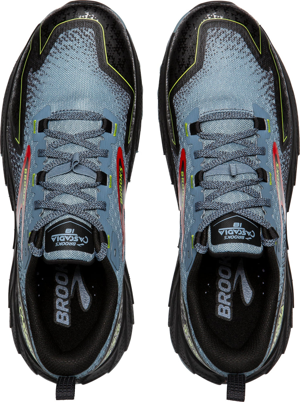 Brooks Men's Cascadia 18 Wide Fit Trail Running Shoes - Blue