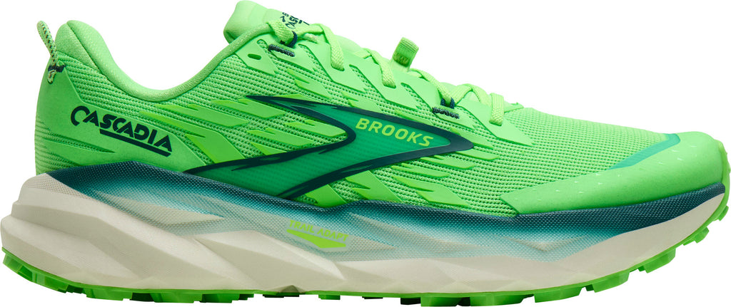 Brooks Men's Cascadia 19 Trail Running Shoes - Green