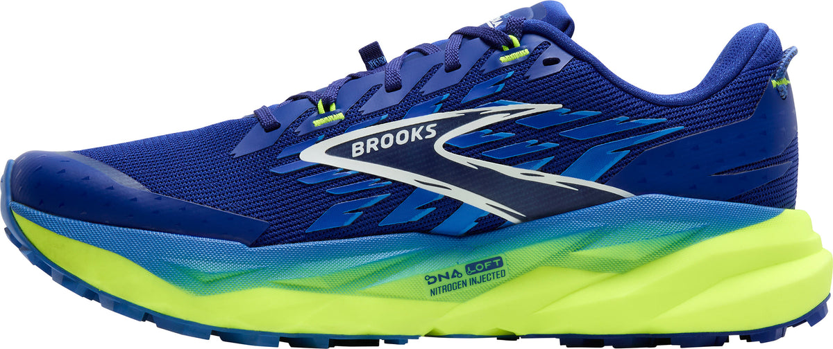 Brooks Men's Cascadia 19 Wide Fit Trail Running Shoes - Blue