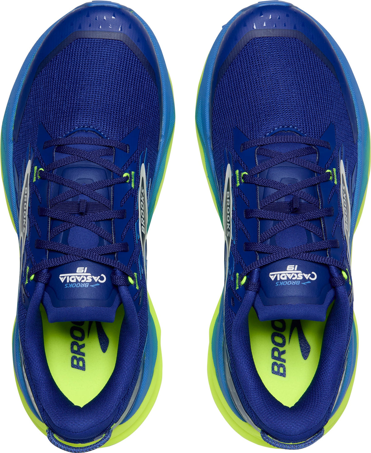 Brooks Men's Cascadia 19 Wide Fit Trail Running Shoes - Blue