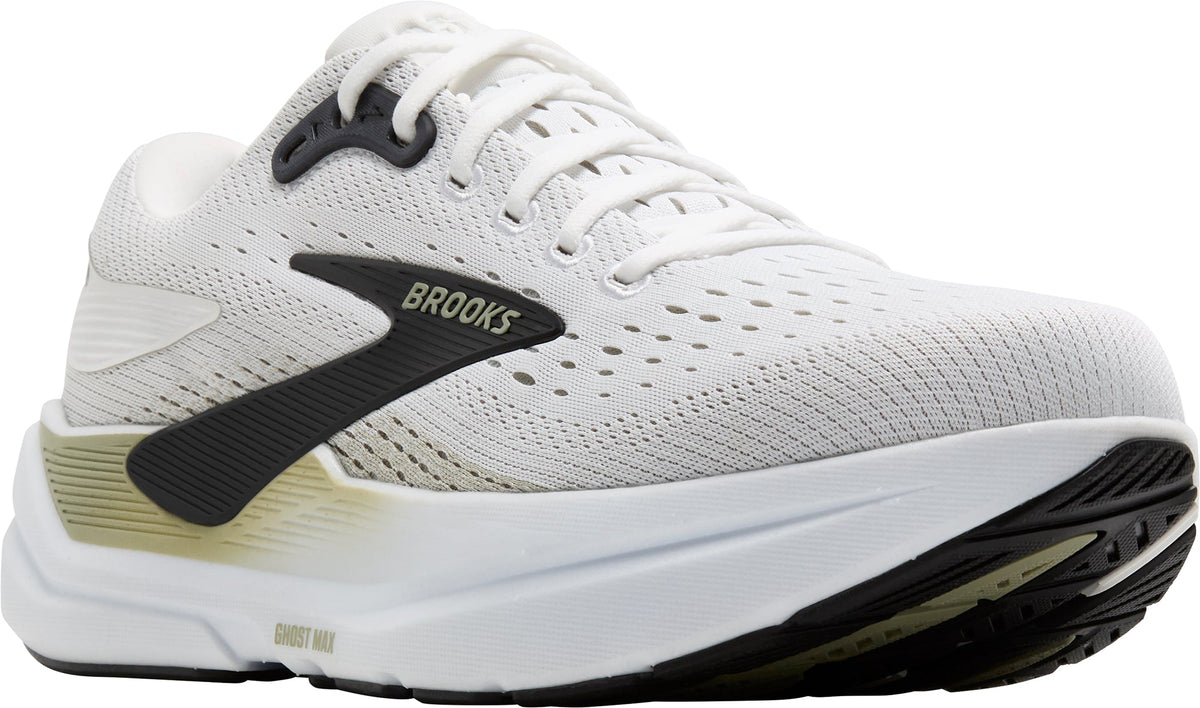 Brooks Men's Ghost Max 3 Wide Fit (2E) Running Shoes - White