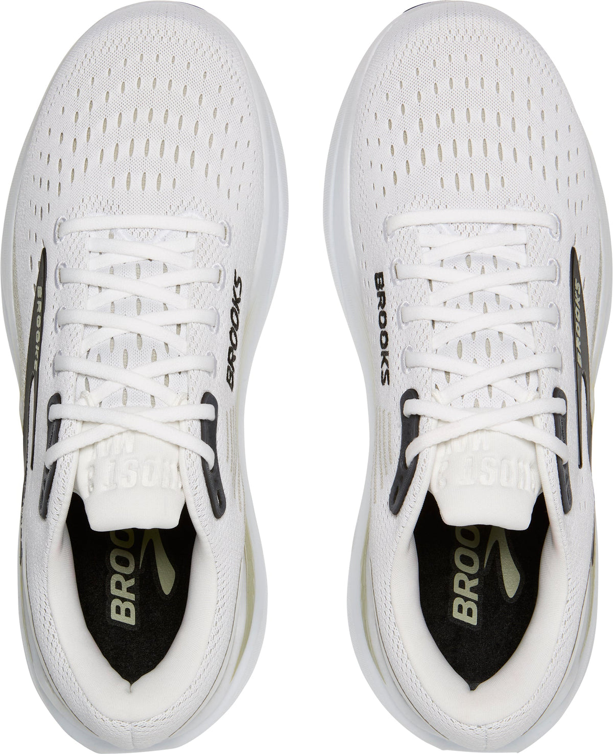 Brooks Men's Ghost Max 3 Wide Fit (2E) Running Shoes - White