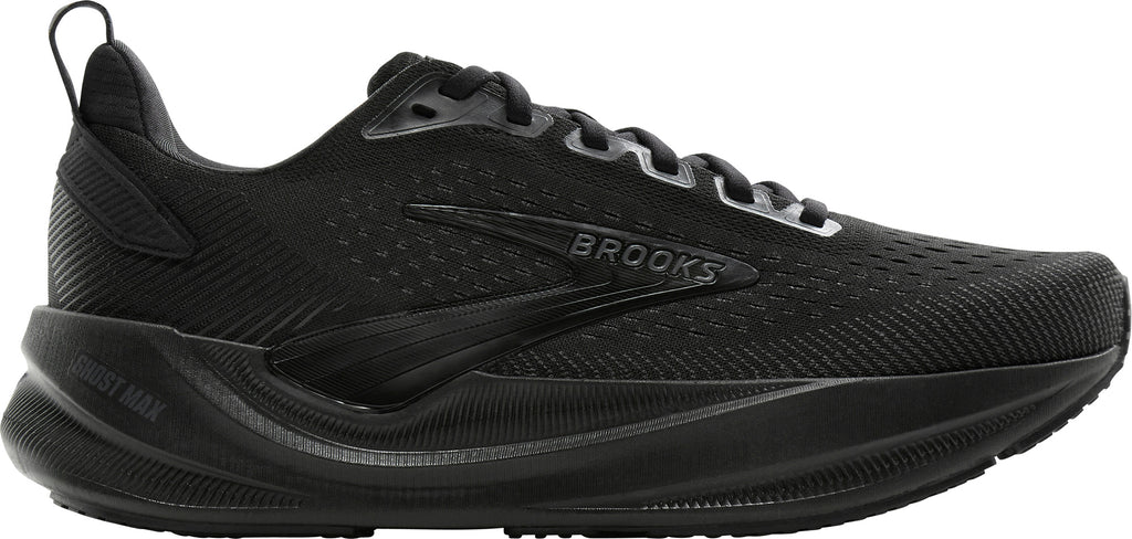 Brooks Men's Ghost Max 4 Wide Fit Running Shoes - Black