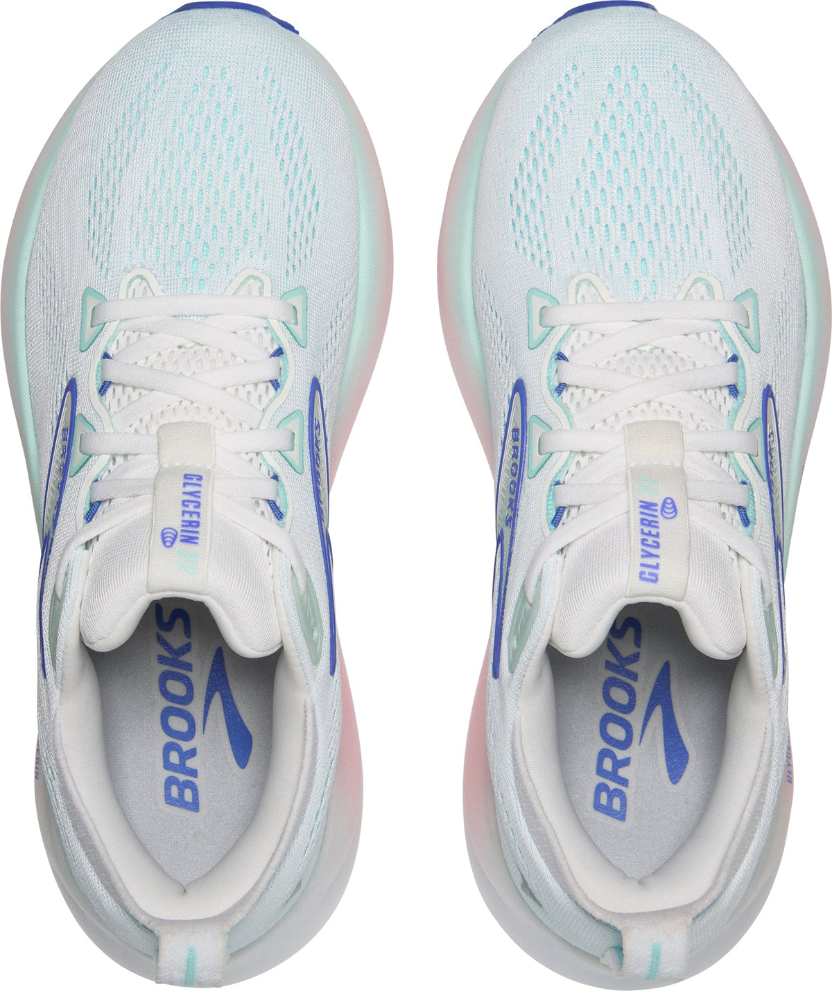 Brooks Women's Glycerin 22 Wide Fit Running Shoes - White
