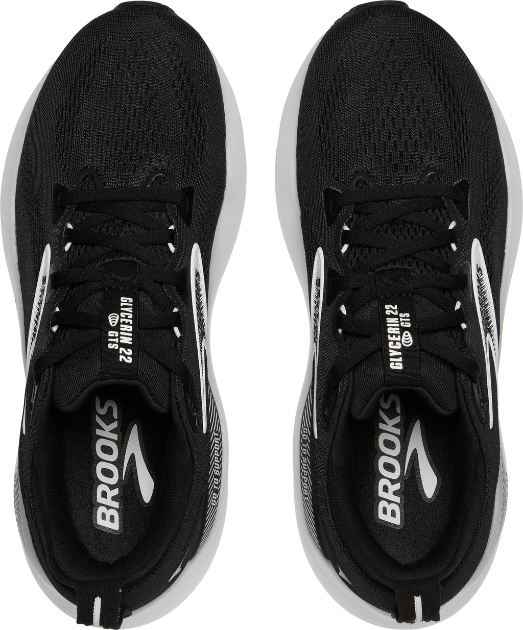 Brooks Women's Glycerin GTS 22 Wide Fit Running Shoes - Black