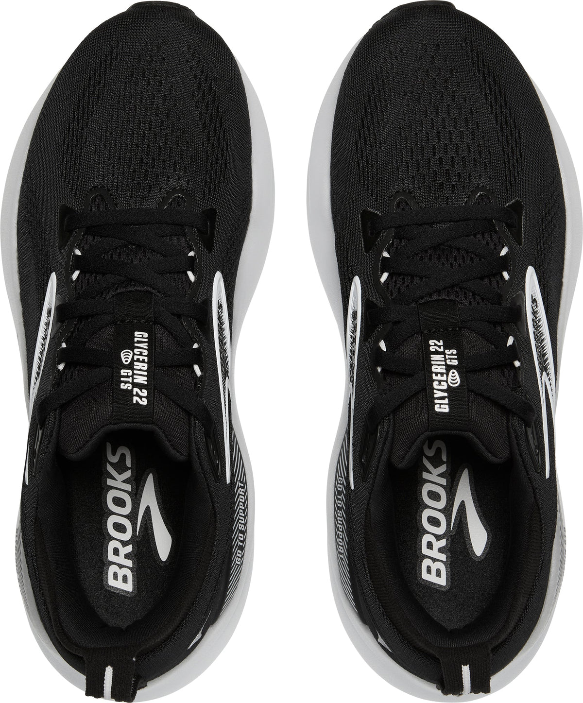 Brooks Women's Glycerin GTS 22 Wide Fit Running Shoes - Black