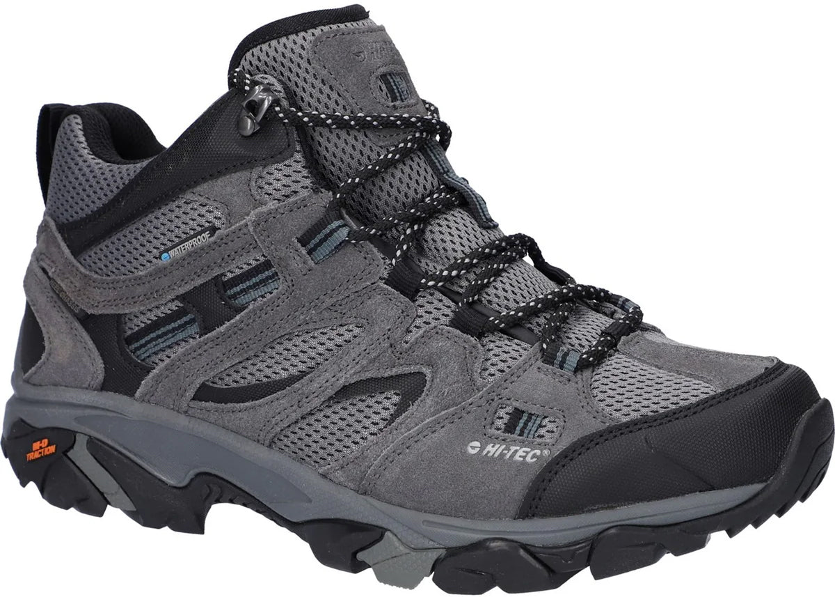 Hi-Tec Men's Apex Lite Mid Waterproof Walking Boots - Grey