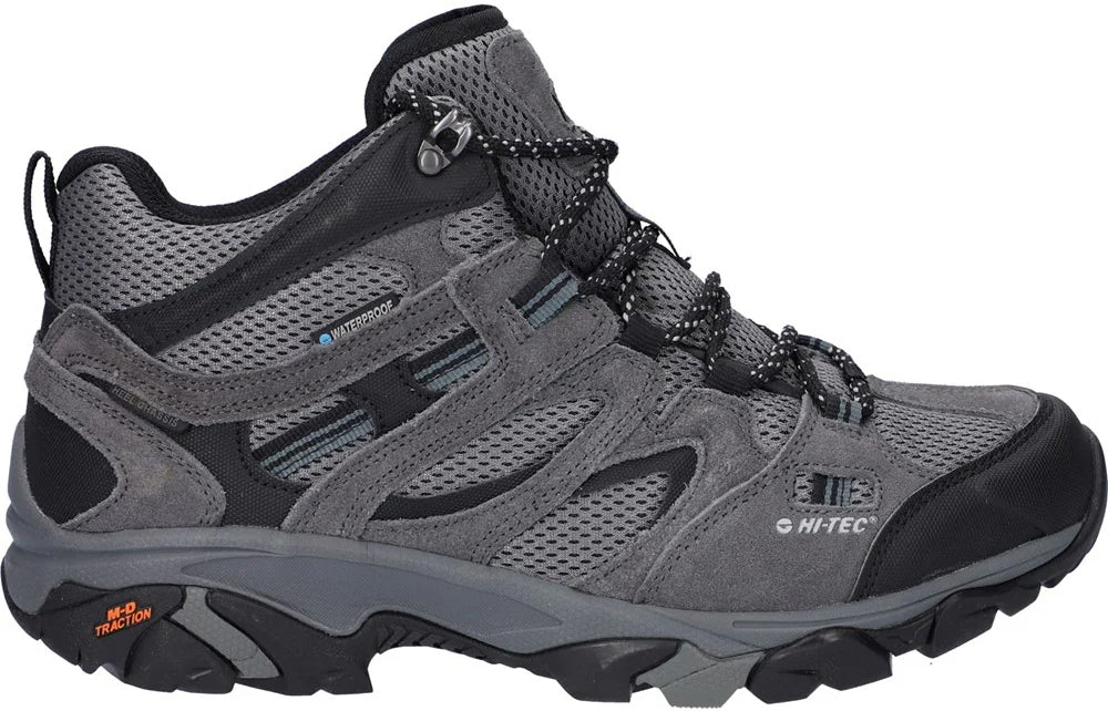 Hi-Tec Men's Apex Lite Mid Waterproof Walking Boots - Grey