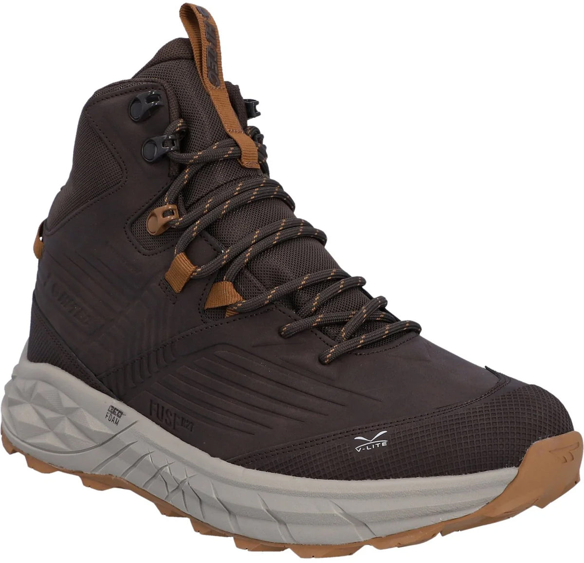 Hi-Tec Men's Fuse Trek Mid Waterproof Walking Boots - Brown
