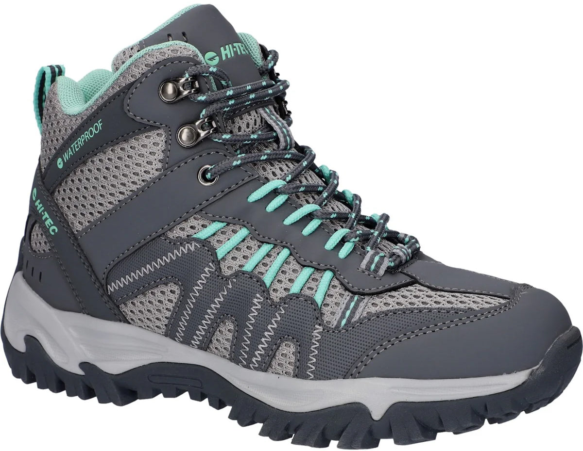 Hi-Tec Women's Jaguar Mid Waterproof Walking Boots - Grey