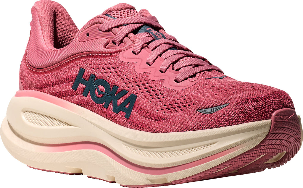Hoka Women's Bondi 9 Wide Fit Running Shoes - Pink