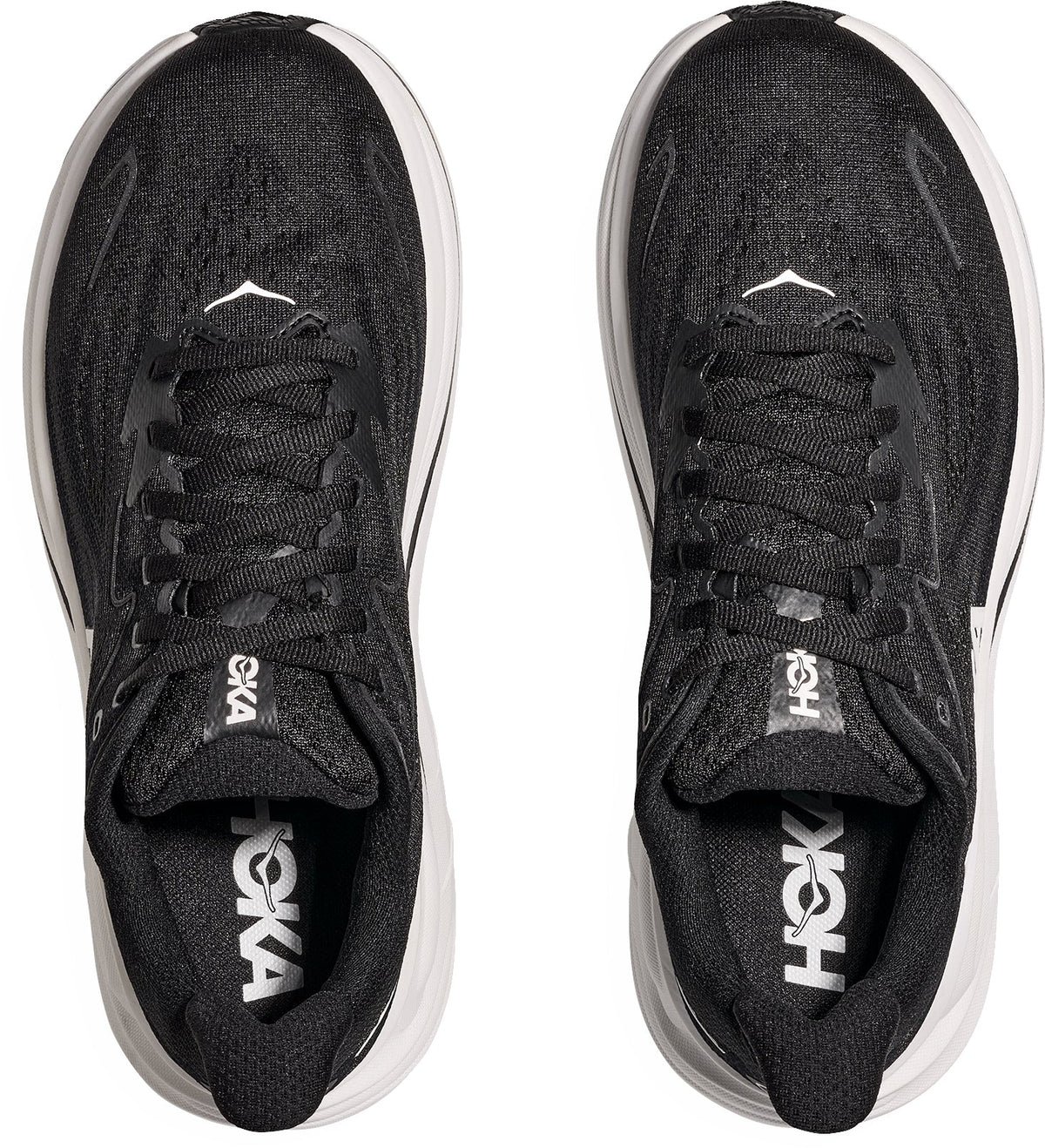 Hoka Men's Clifton 10 Wide Fit Running Shoes - Black