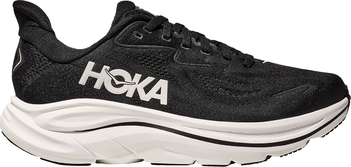 Hoka Men's Clifton 10 Wide Fit Running Shoes - Black