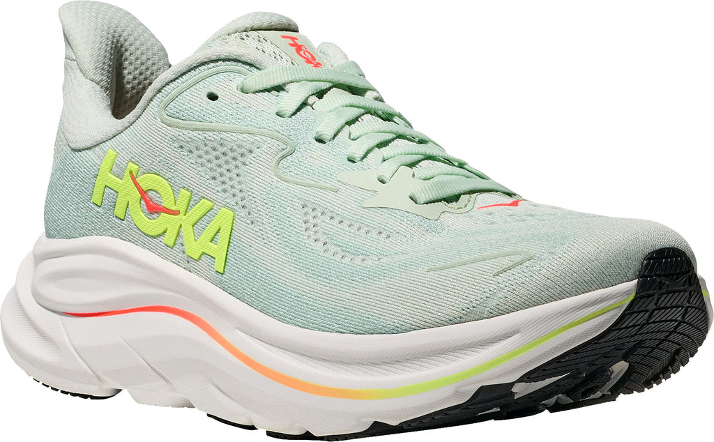 Hoka Women's Clifton 10 Wide Fit Running Shoes - Green