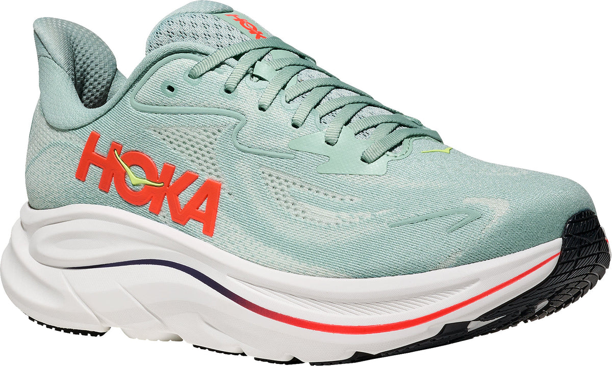Hoka Men's Clifton 10 Wide Fit Running Shoes - Green