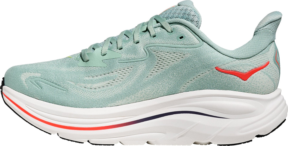 Hoka Men's Clifton 10 Wide Fit Running Shoes - Green