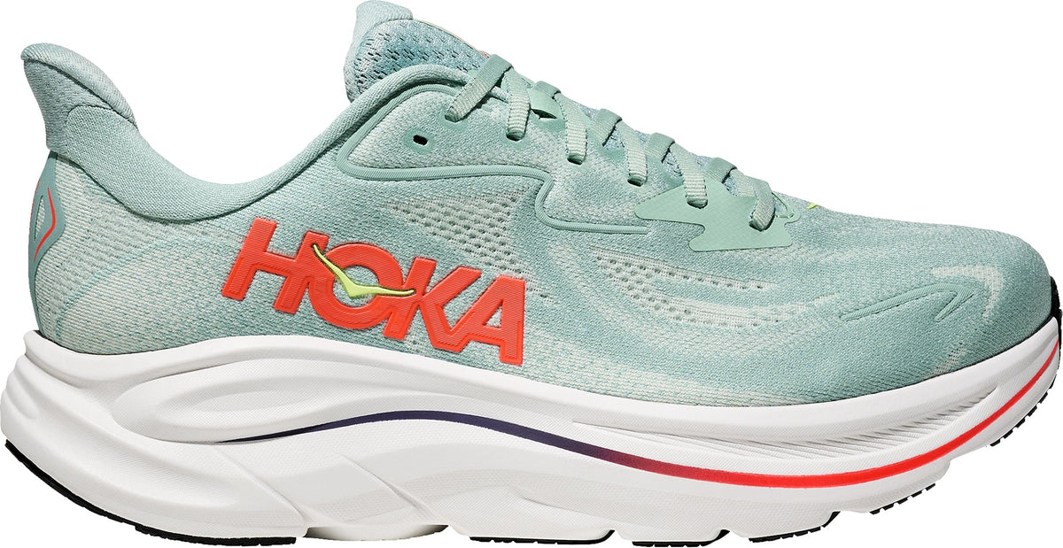 Hoka Men's Clifton 10 Wide Fit Running Shoes - Green