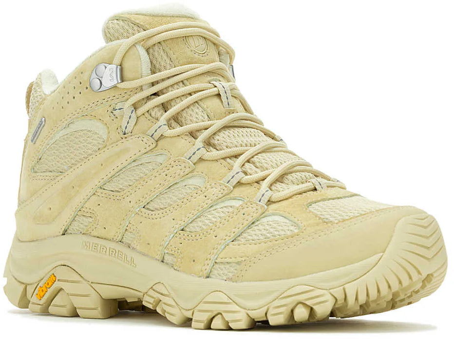 Merrell Men's Moab 3 Mid Waterproof Walking Boots - Cream