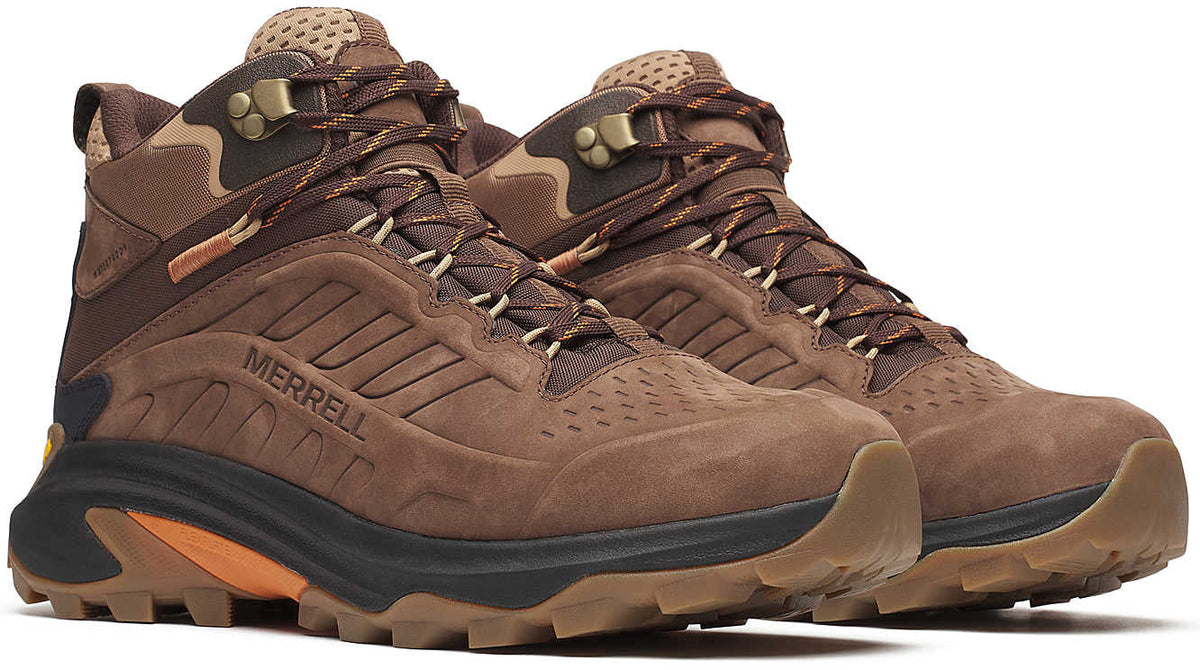 Merrell Men's Moab Speed 2 Leather Mid Waterproof Walking Boots - Brown