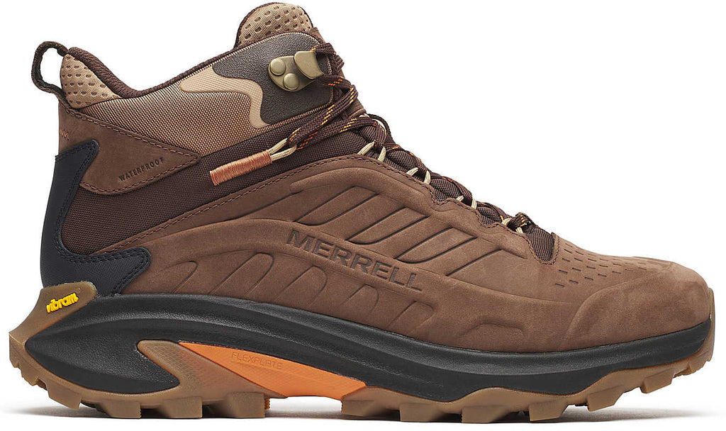 Merrell Men's Moab Speed 2 Leather Mid Waterproof Walking Boots - Brown