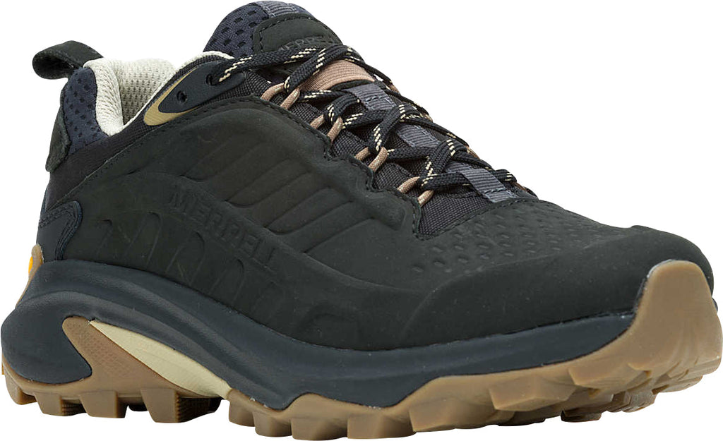 Merrell Women's Moab Speed 2 Leather Waterproof Walking Shoes - Black