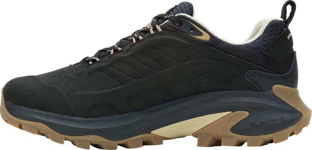 Merrell Women's Moab Speed 2 Leather Waterproof Walking Shoes - Black