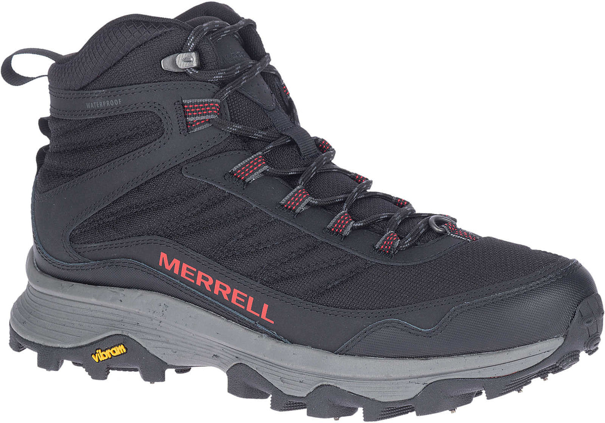 Merrell Men's Moab Speed Thermo Spike Mid Waterproof Walking Boots - Black