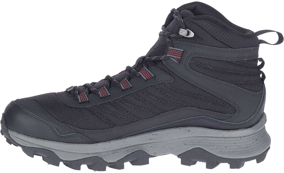 Merrell Men's Moab Speed Thermo Spike Mid Waterproof Walking Boots - Black