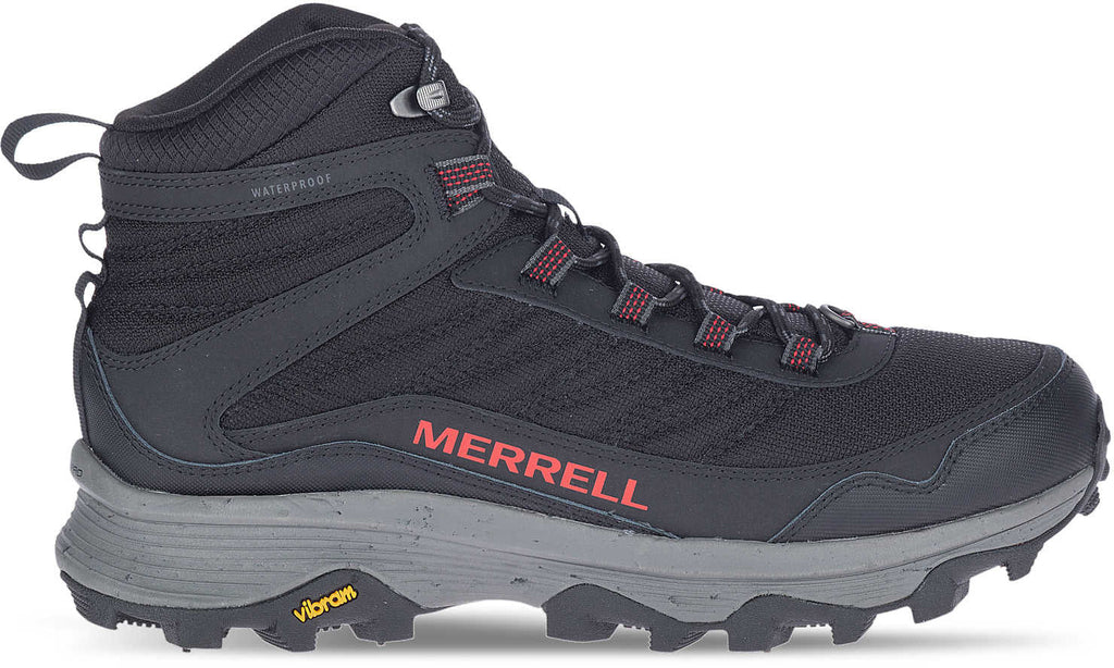 Merrell Men's Moab Speed Thermo Spike Mid Waterproof Walking Boots - Black