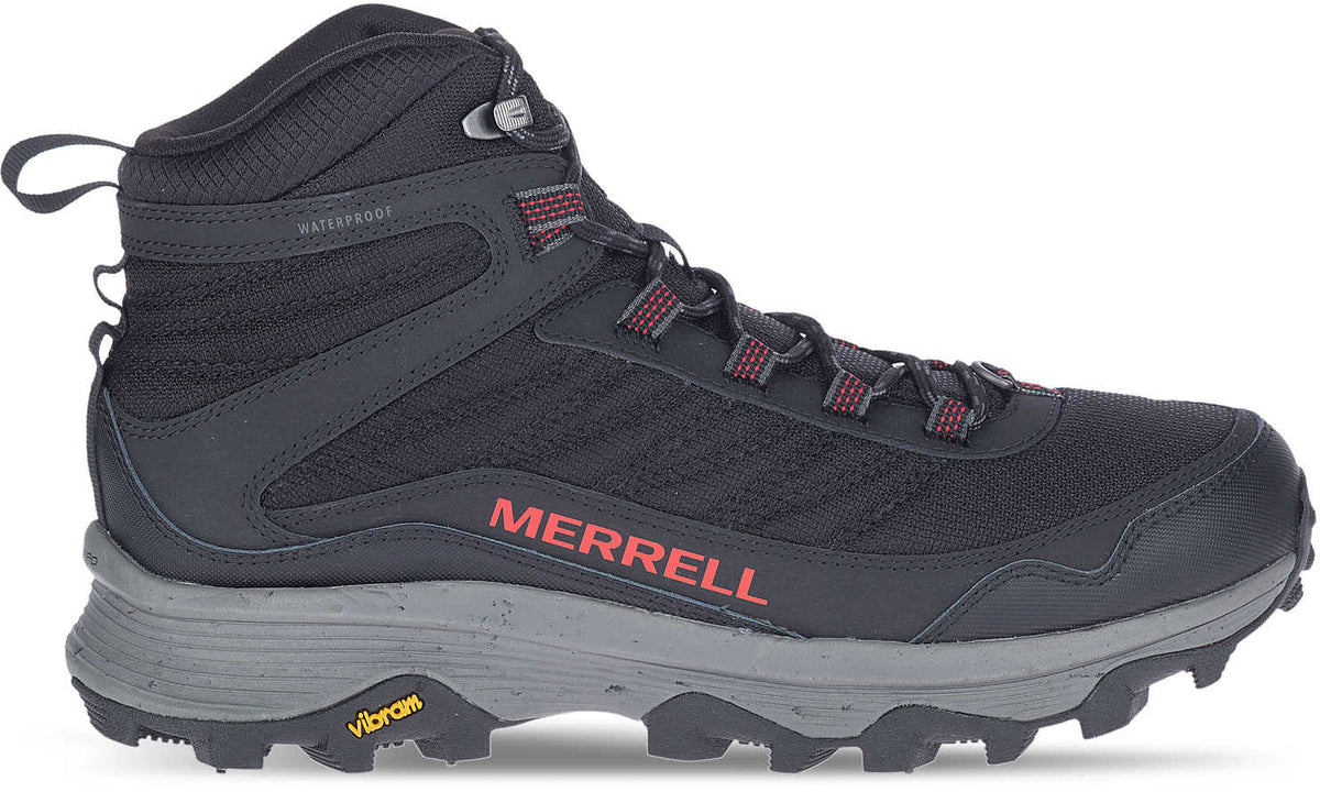 Merrell Men's Moab Speed Thermo Spike Mid Waterproof Walking Boots - Black