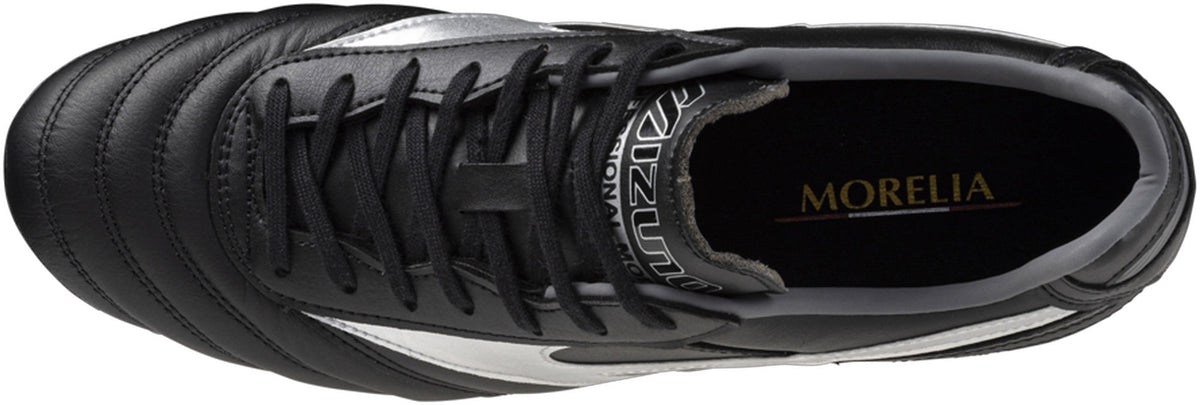 Mizuno Men's Morelia Pro Firm Ground Football Boots - Black