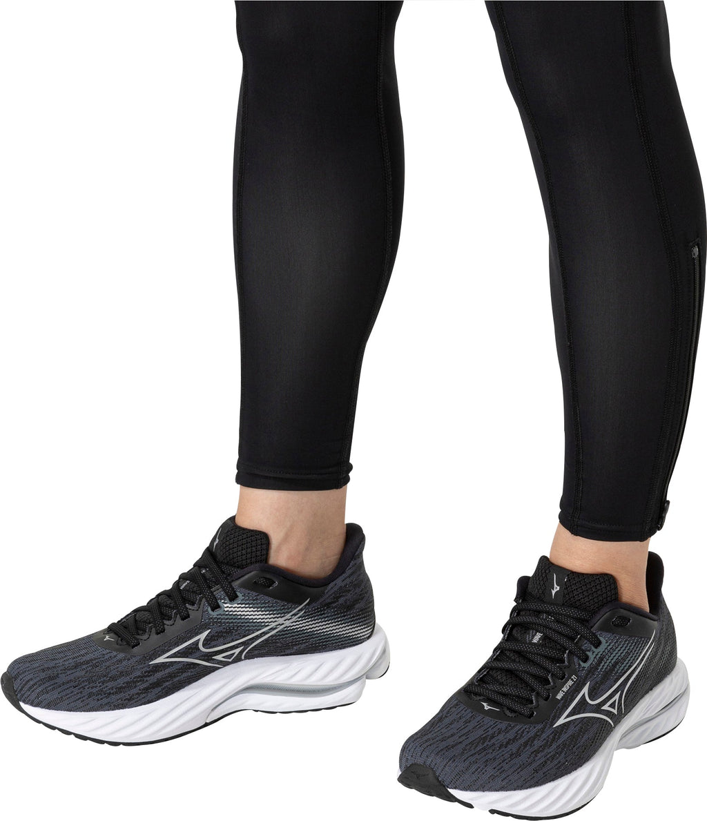 Mizuno Women's Wave Inspire 21 Wide Fit (D) Running Shoes - Black