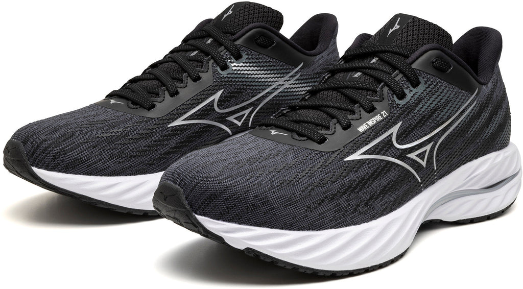 Mizuno Women's Wave Inspire 21 Wide Fit (D) Running Shoes - Black