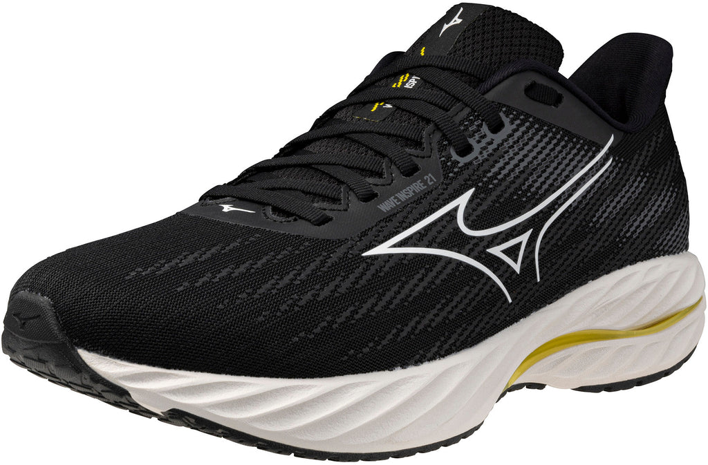 Mizuno Men's Wave Inspire 21 Wide Fit (2E) Running Shoes - Black