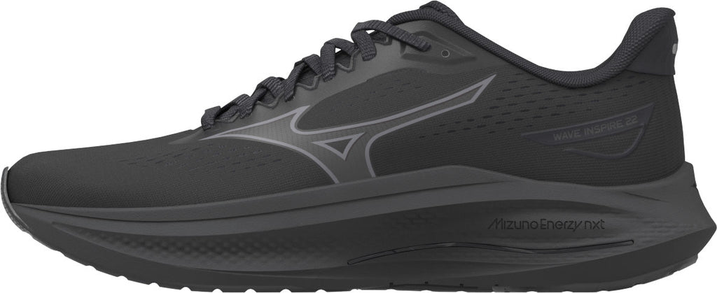 Mizuno Women's Wave Inspire 22 Wide Fit (D) Running Shoes - Black