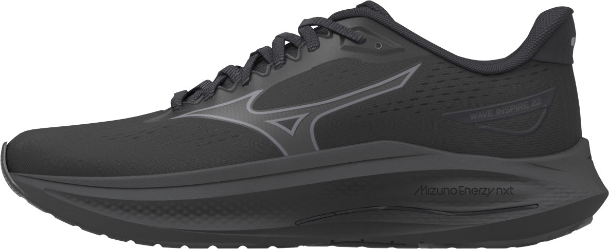 Mizuno Women's Wave Inspire 22 Wide Fit (D) Running Shoes - Black