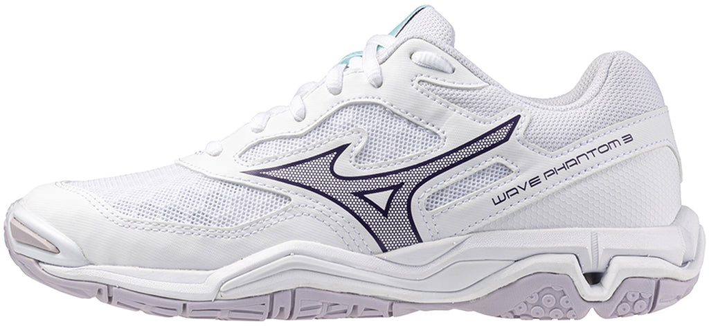Mizuno Women's Wave Phantom 3 Court Shoes - White