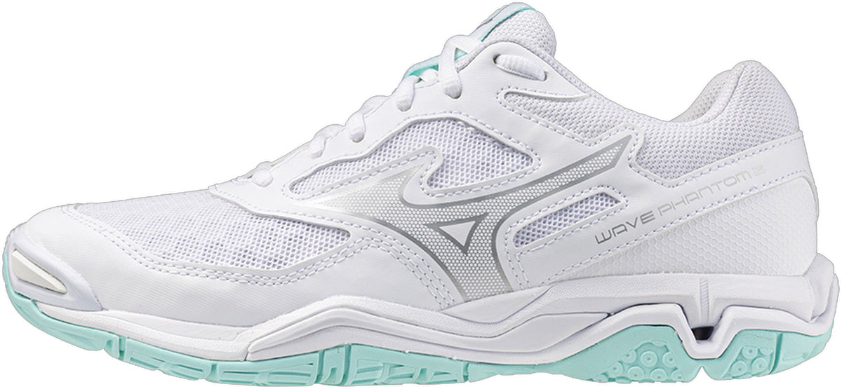 Mizuno Women's Wave Phantom 3 Court Shoes - White