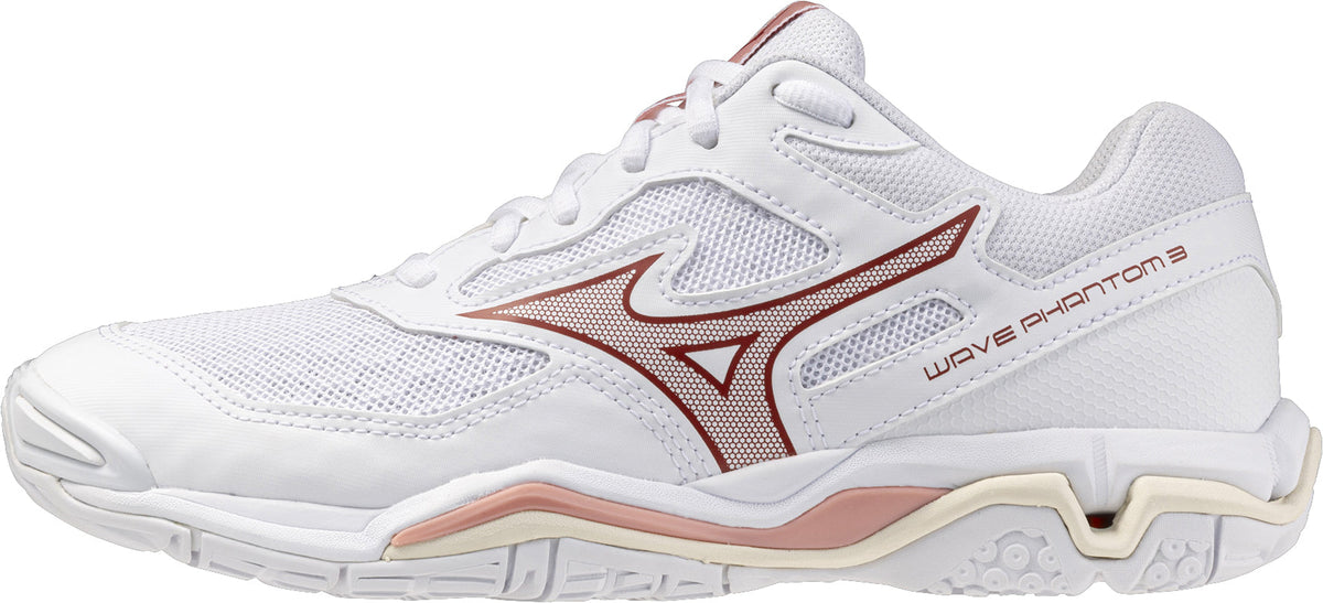 Mizuno Women's Wave Phantom 3 Court Shoes - White