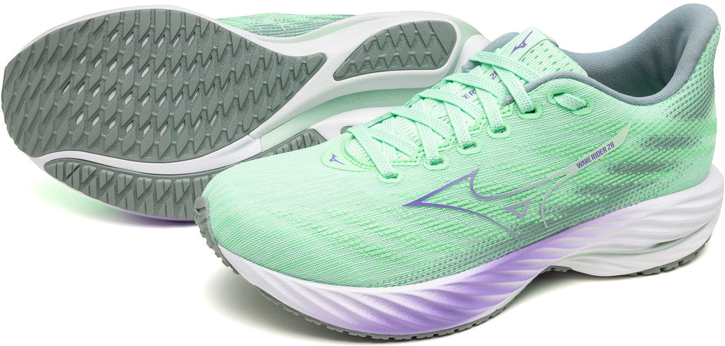 Mizuno Women's Wave Rider 28 Running Shoes - Green