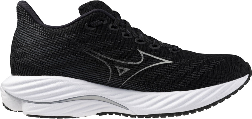 Mizuno Women's Wave Rider 28 Wide Fit (D) Running Shoes - Black