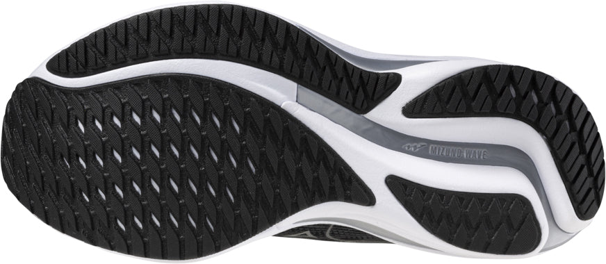 Mizuno Women's Wave Rider 28 Wide Fit (D) Running Shoes - Black