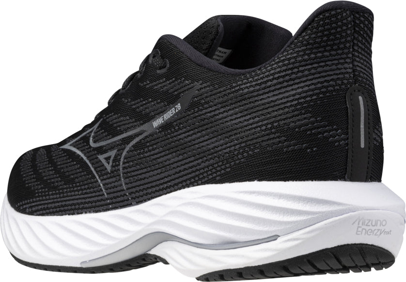 Mizuno Men's Wave Rider 28 Wide Fit (2E) Running Shoes - Black