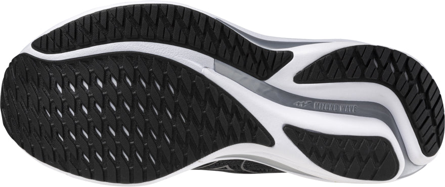 Mizuno Men's Wave Rider 28 Wide Fit (2E) Running Shoes - Black